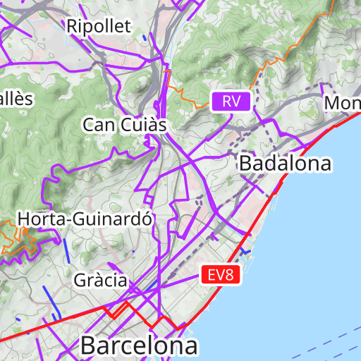 mapa carril bici barcelona actualitzat Plano de carril bici en Barcelona